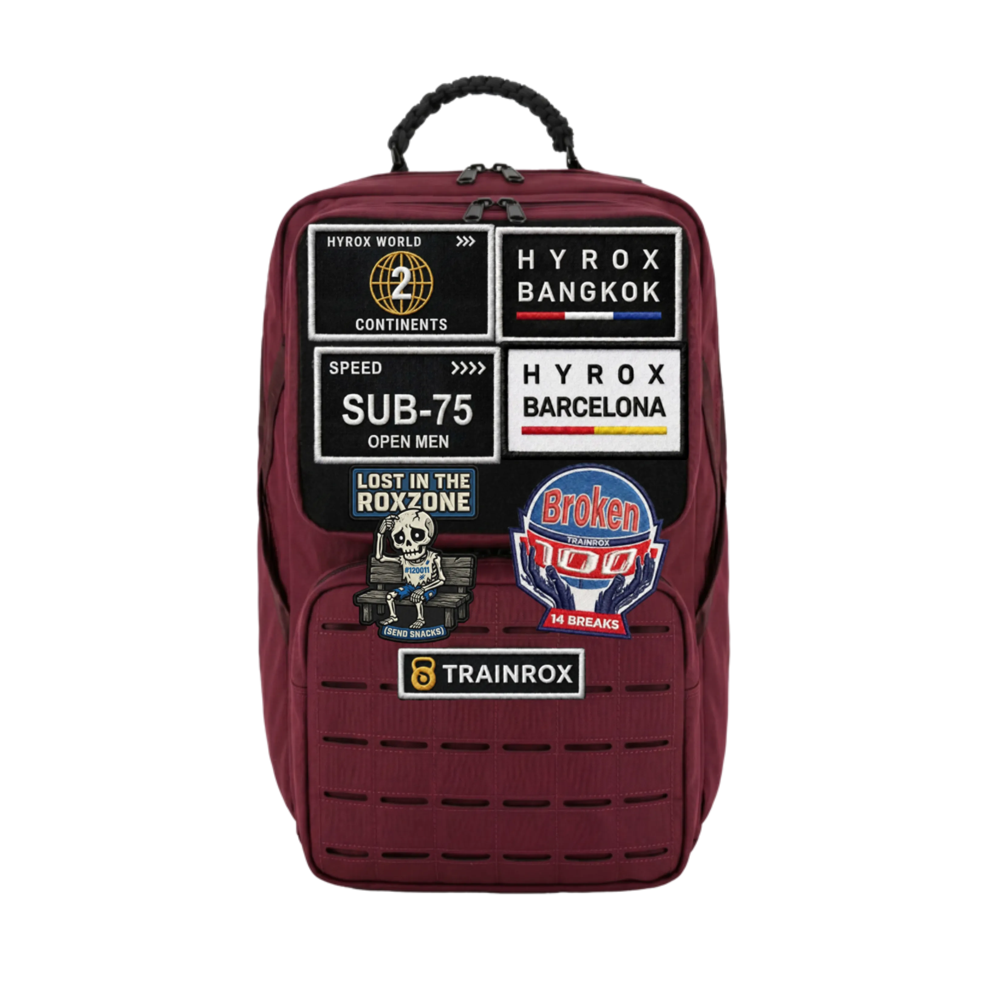 The bag, full of earned patches